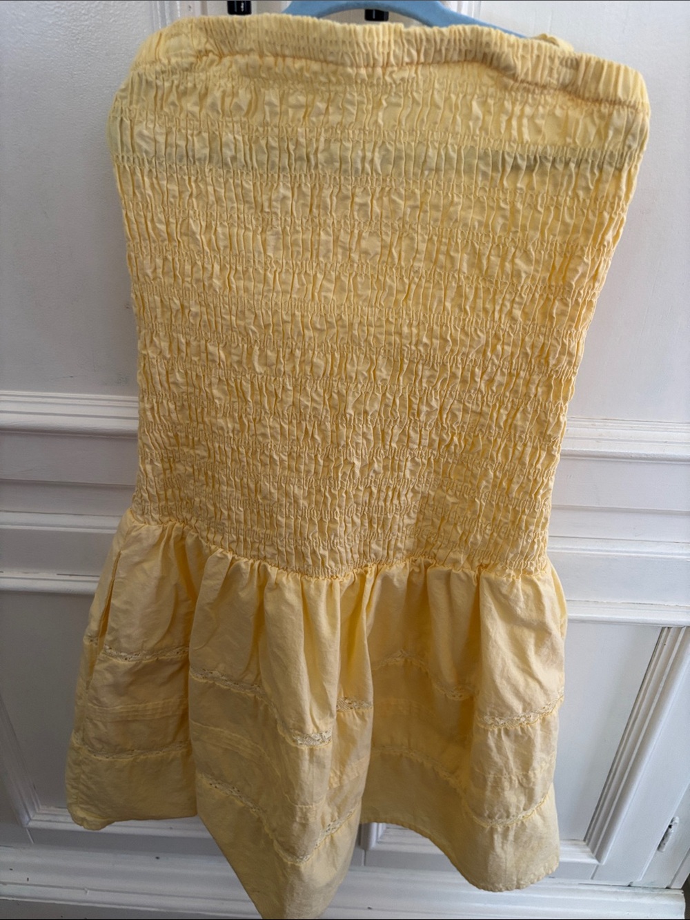 Yellow Smocked Ruffle Kids Dress